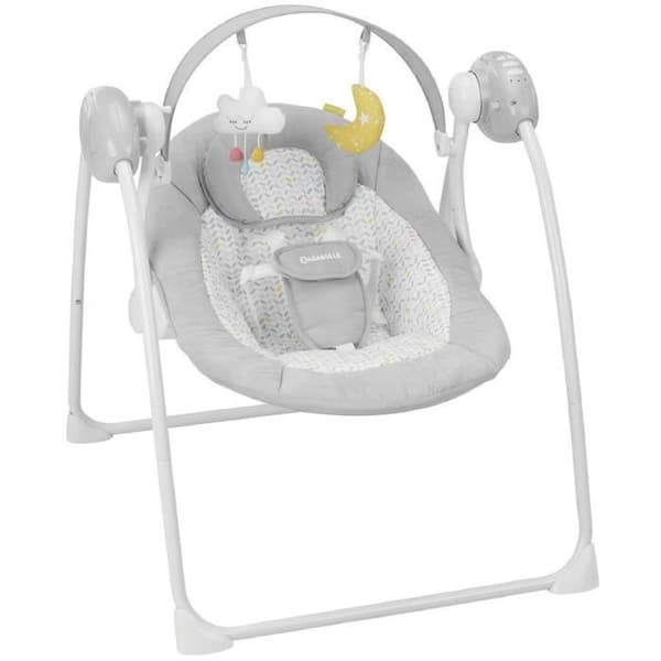 Badabulle Electric Comfort Swing - Vikbar - Ultrakompakt - Avtagbar lekbåge, Candy