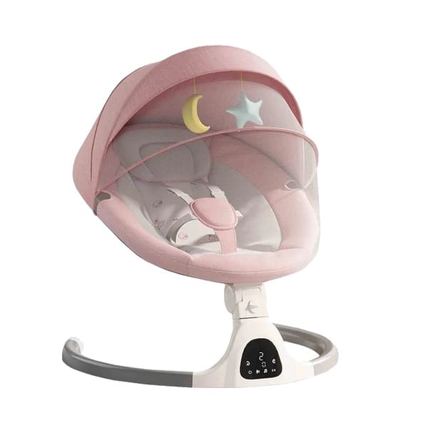 Babygynge, Elektrisk, Luksus, Fjernbetjening, 1 pink