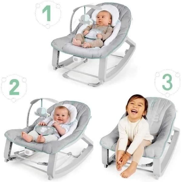 INGENUITY Transat bebisäteilse 3-i-1 Keep Cozy - Weaver - 3 Lägen: båge med avtagbara mjukisdjur, 0 till 30 månader