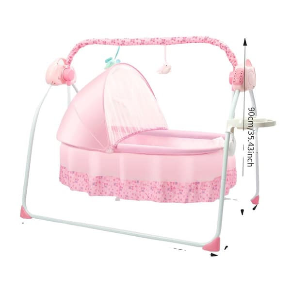 Elbabysäng, Fjärrkontroll, Justerbar Gunga,Rosa