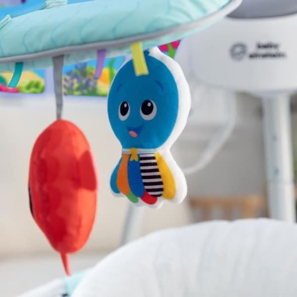 BABY EINSTEIN Balancelle Ocean Explorers, lätt och kompakt, svängbart säte med 180°, leksaker ingår, modell Curious Comfort