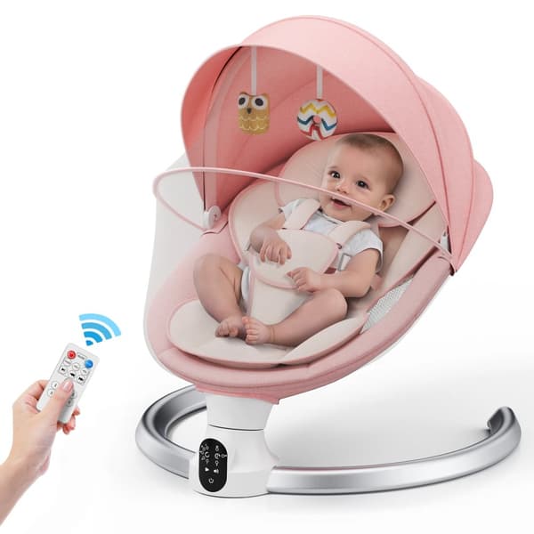 Elbabyswing, 5 gungvinklar, Bluetooth-musikstöd,ROSA