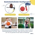 Miniatyrbillede 11 af 11: Gyngestativ til børn med metalstel – fuglegynge, enkel plastgynge, rutsjebane og basketballkurv – til børn 3-8 år, gul