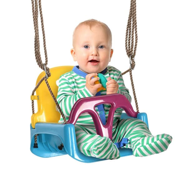 Babygynge, 3 i 1, 42x33x120-180 cm, Blå