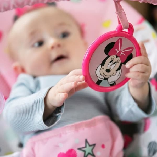 Disney Baby Bouncer Minnie Spotty Dotty med vibrationer og legebue