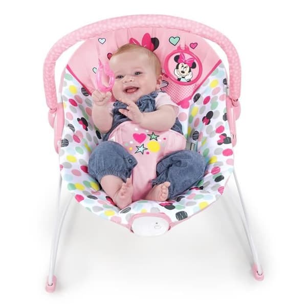 Disney Baby Bouncer Minnie Spotty Dotty med vibrationer og legebue