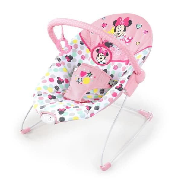 Disney Baby Bouncer Minnie Spotty Dotty med vibrationer og legebue