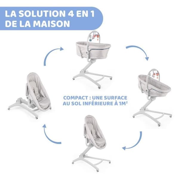 CHICCO Transat Baby Hug 4 i 1 glacial