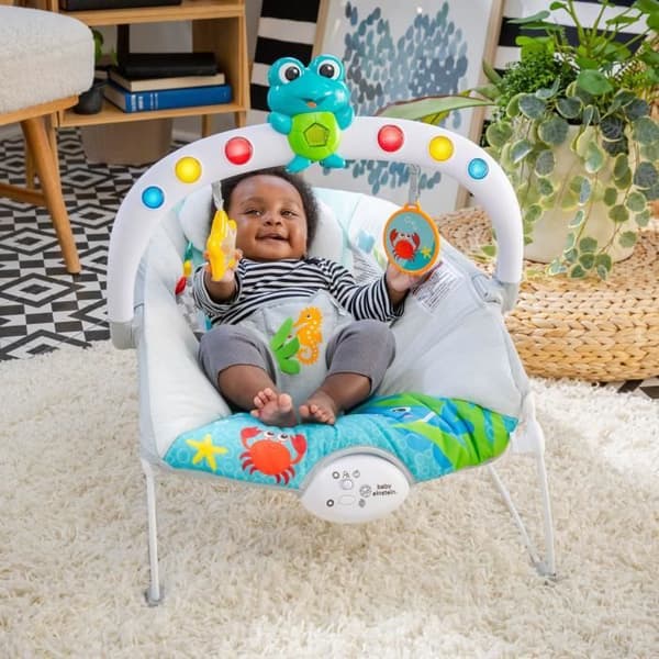 BABY EINSTEIN Neptune Bouncer - Meriseikkailijat, 15 melodiaa, valot, värinät