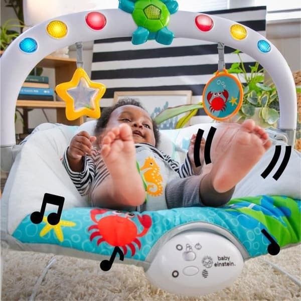 BABY EINSTEIN Neptune Bouncer - Meriseikkailijat, 15 melodiaa, valot, värinät