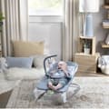 Miniatyrbillede 6 af 6: INGENUITY Happy Belly Rock-to-Bounce sæde - Musik - Vibrationer - Aftagelig aktivitetsbue - Zebra tøjdyr -