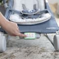 Miniatyrbillede 2 af 6: INGENUITY Happy Belly Rock-to-Bounce sæde - Musik - Vibrationer - Aftagelig aktivitetsbue - Zebra tøjdyr -