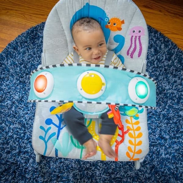 Gyngestol - BABY EINSTEIN - Ocean Explorers Kick to It Opus Musikalsk Gyngestol til Spædbørn og Toddler - Børn fra 0 til 30 måneder