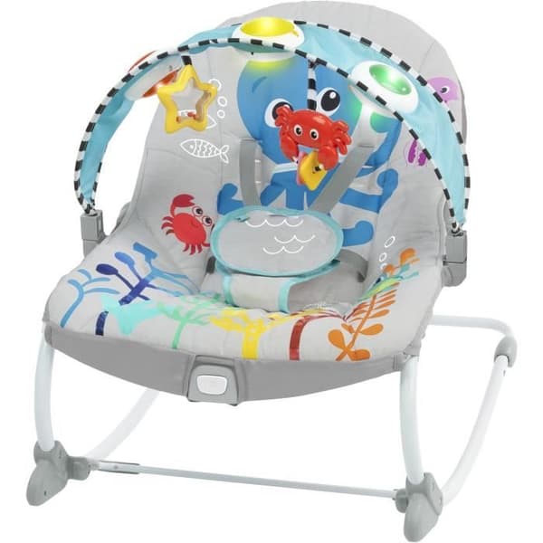 Gyngestol - BABY EINSTEIN - Ocean Explorers Kick to It Opus Musikalsk Gyngestol til Spædbørn og Toddler - Børn fra 0 til 30 måneder