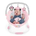 Miniatyrbillede 2 af 6: DISNEY BABY Babyskridstol - Minnie - Bue med aftageligt Disney-udviklingslegetøj, 8 melodier, beroligende vibrationer, justerbar nakkestøtte