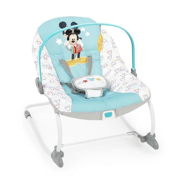 Transat klare stjerner Disney Baby Mickey - Evolution - 2 vippepositioner - 61 x 86 x 71 cm - Flerfarvet blå - fødsler