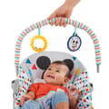 Miniatyrbillede 5 af 6: DISNEY BABY Mickey Bouncer Flerfarvede Trekanter, Vibrationer, 2 Legetøj, 3-punktssele, Maskinvaskbar