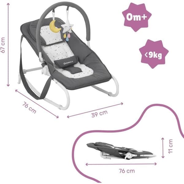 Badabulle Easy Moonlight Baby Bouncer - Legebue