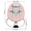 Miniatyrbild 2 av 2: Baby Elektrisk Gungstol, 5 Nivåer av Gungamplituder, Bluetooth-anslutning,Rosa