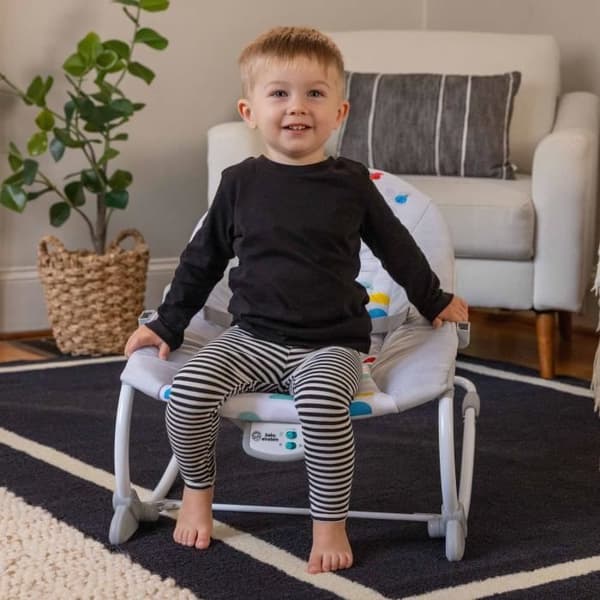BABY EINSTEIN -DEAN- 3-i-1-utvecklande babygunga, melodier och vibrationer, 3 positioner, avtagbar leksaksbåge, 0-30 månader