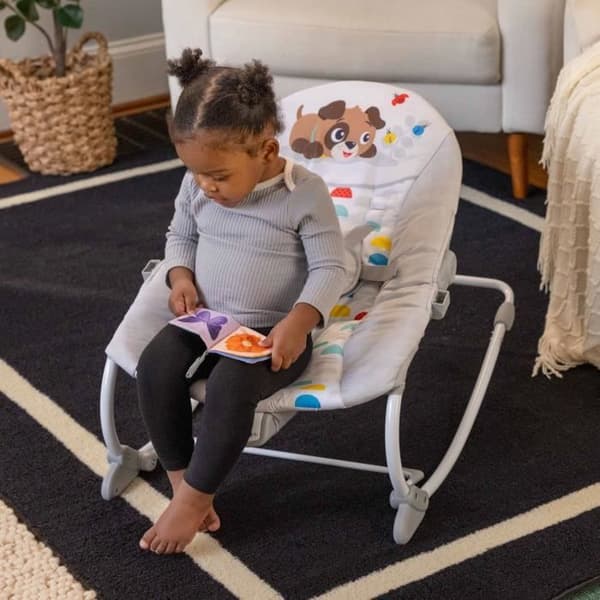 BABY EINSTEIN -DEAN- 3-i-1-utvecklande babygunga, melodier och vibrationer, 3 positioner, avtagbar leksaksbåge, 0-30 månader
