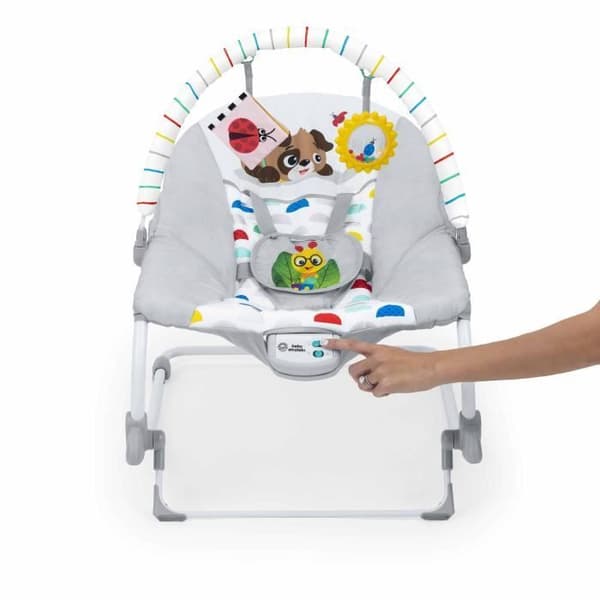 BABY EINSTEIN -DEAN- 3-i-1-utvecklande babygunga, melodier och vibrationer, 3 positioner, avtagbar leksaksbåge, 0-30 månader