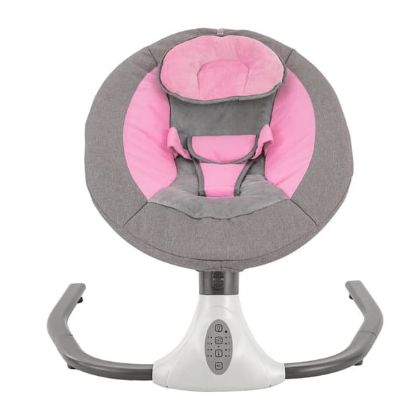 Elektrisk Babygunga, 12 kg Kapacitet, Inkluderar Musikspelare,Rosa