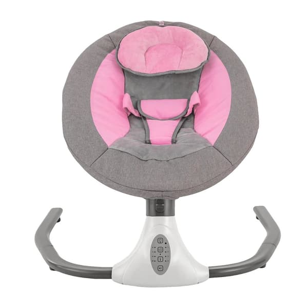 Elektrisk Babygunga, 12 kg Kapacitet, Inkluderar Musikspelare,Rosa
