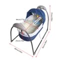 Miniatyrbillede 2 af 2: Bærbar Baby Seng, Elektrisk Vuggefunktion, Fjernbetjening, Sikker Design,Blå
