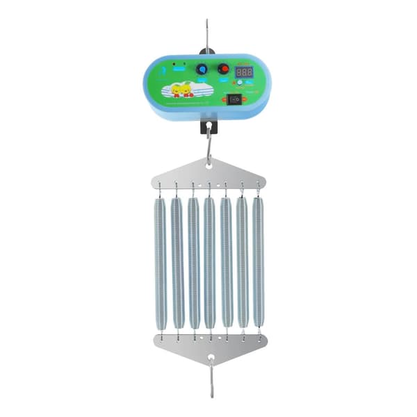 Elektrisk Baby Gyngestol Controller, 20 kg Belastningsevne, Justerbar Hastighed og Volumen, Digital Timer,Sølv