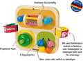 Miniatyrbild 4 av 4: Träleksak för bebisar - SELECTA - Tavolini - Blandat - Röd - Från födseln