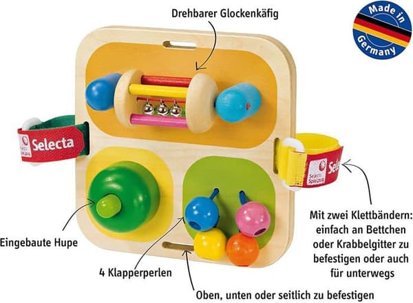 Träleksak för bebisar - SELECTA - Tavolini - Blandat - Röd - Från födseln