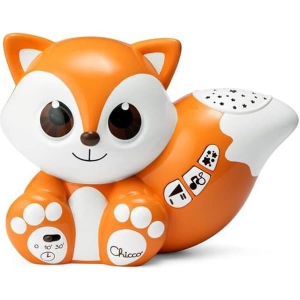 CHICCO Nightlight FOXY färgad projektion Orange, Vit