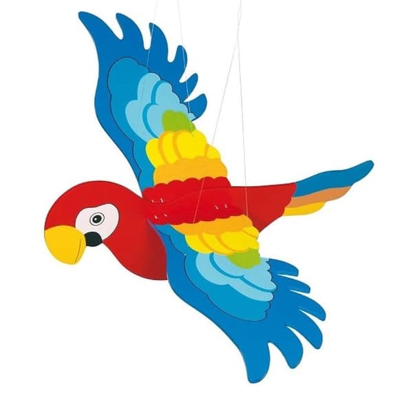 Papegoja flygande mobil