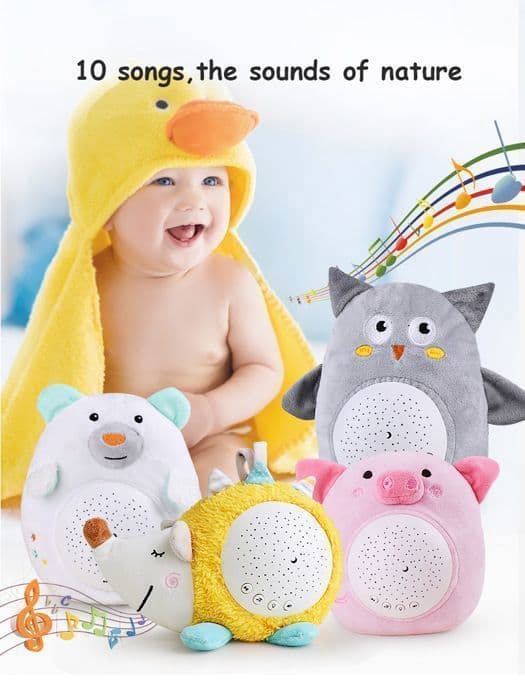 Baby Lugnande projektion Nattljus, musik, spädbarnssömn, stjärnhimmelprojektor, rosa