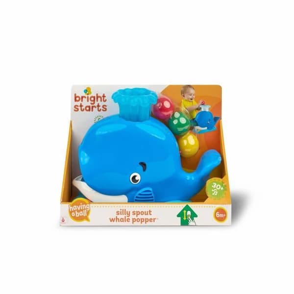 BRIGHT STARTS Baby- och barnleksaker, jaktplan, ljud och ljus, val