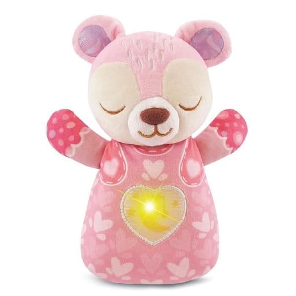 VTECH BABY - Vaaleanpunainen yövalokarhuni