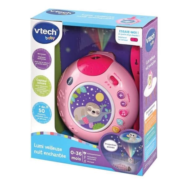 VTECH BABY - Lumi Förtrollad Nattlampa Rosa