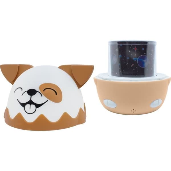 Langaton Musiikillinen Yövalo - BIGBEN - Koira - 360° Projektio - 13 Elokuvaa - 8 Melodiaa - Kaukosäädin - USB-C Akku