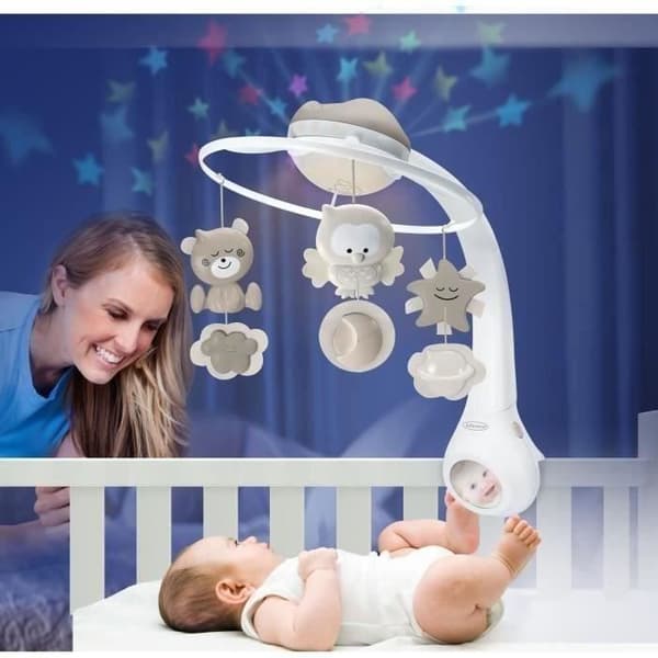 Mobile - INFANTINO - 4915 - Makea yö 3 yhdessä - Valkoinen