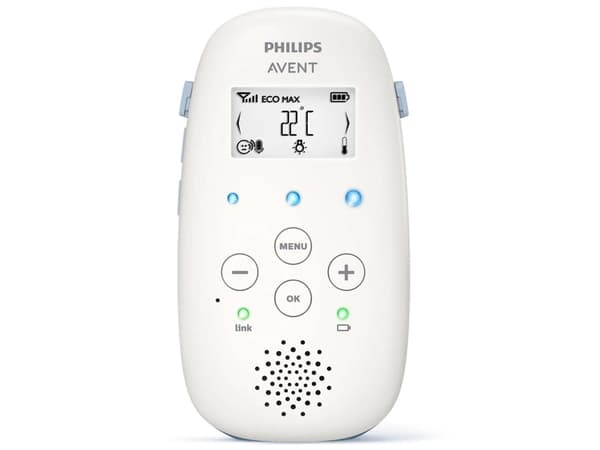 Philips AVENT SCD715/52, DECT babyvakt, 330 m, 330 m, Blå, Vit, Batteri, Batteri