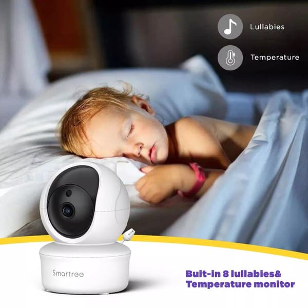 Babymonitor - Babyvakt med 5tum skärm Plug & Play Bebisvakt