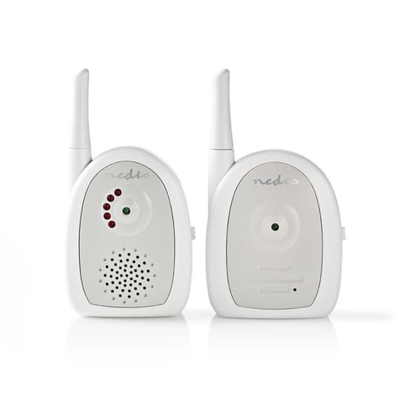 Babyalarm | FHSS (Frequency-Hopping Spread Spectrum) | Rækkevidde: 300 m | Batteri / Strømforsyning | Grå / Hvid