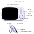 Miniatyrbild 3 av 4: Babyövervakningskamera, Cool &amp; Fun Baby Video Monitor Trådlös 3,2" LCD-färgskärm Babylyssningsvideo med kamera Night Vision, VB603