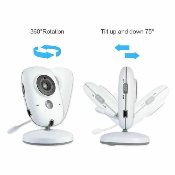 LEMONBEST BabyPhone 360° - 3,2" LCD-skärm - Night vision - Vaggvisa