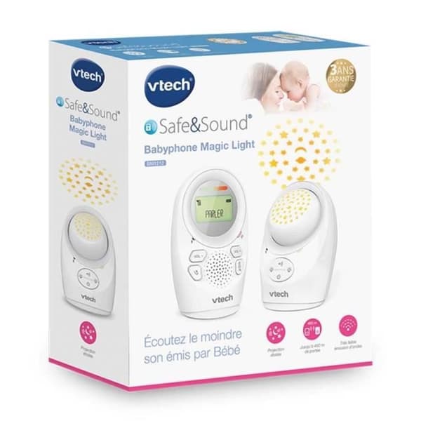 VTECH - Safe &amp; Sound - Audio Baby Monitor Magic Light och Night Light - BM1212
