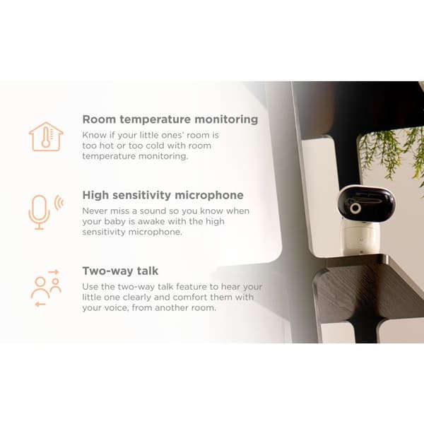 Motorola PIP 1010 505537471428 babyvakt med 2,4 GHz Wi-Fi-kamera - Vit - Digital - DECT