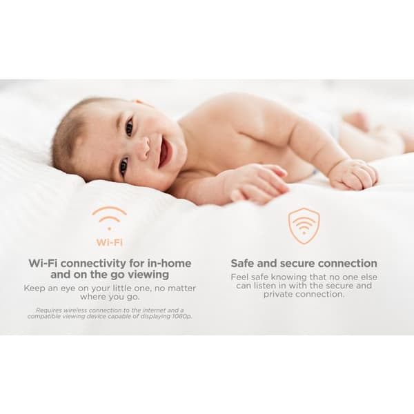 Motorola PIP 1010 505537471428 babyvakt med 2,4 GHz Wi-Fi-kamera - Vit - Digital - DECT