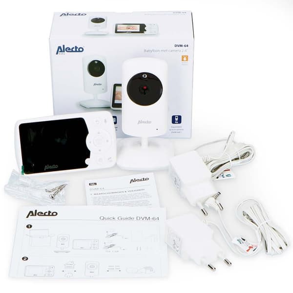 Alecto Babyvakt med kamera och 2,4" vit färgskärm