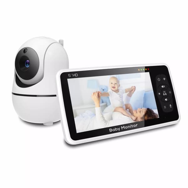 Video Baby Monitor, HD 720P Opløsning, 300M Trådløs Rækkevidde,EU-stik